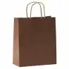(27267CT) FAMA BOLSA DE ASA RETORCIDA 125GR 26X10X35CM PAPEL MARRÓN OSCURO