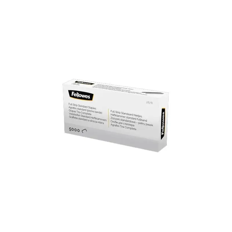 (5117501) FELLOWES GRAPAS DE CARGA COMPLETA 26/6 PLATA CAJA DE 5000