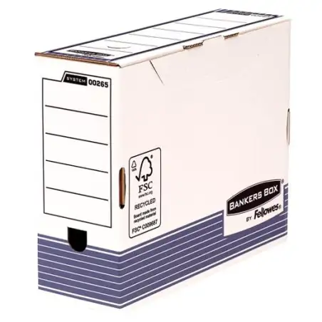 (0026501) FELLOWES CAJA DE ARCHIVO DEFINITIVO 100MM A4 SYSTEM AZUL