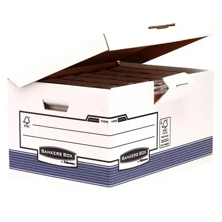(1141501) FELLOWES MAXI CONTENEDOR DE ARCHIVOS CON TAPA FIJA SYSTEM AZUL