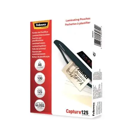 (5307201) FELLOWES FUNDAS DE PLASTIFICAR 125 MICRAS A6 BRILLO PACK 100 UD