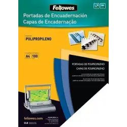 (54770) FELLOWES TAPAS ENCUADERNAR A4 PP 450 MICRAS TRANSPARENTE PACK 100 UD