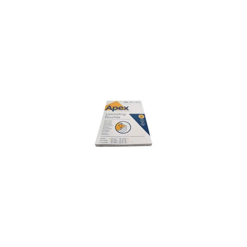 (6003201) FELLOWES FUNDAS DE PLASTIFICAR APEX 80 MICRAS A4 BRILLO PACK 100 UD