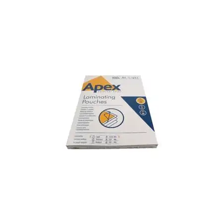(6003201) FELLOWES FUNDAS DE PLASTIFICAR APEX 80 MICRAS A4 BRILLO PACK 100 UD