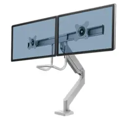 (9909201) FELLOWES BRAZO PLATA PARA MONITOR DOBLE EPPA TM C/ TRAVESAÑO