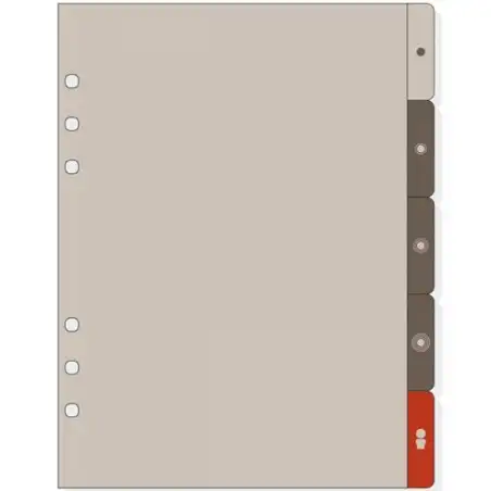 (1986352) FINOCAM SEPARADORES LATERALES PARA AGENDAS DE ANILLAS OPEN R1063 1000-155X215MM JUEGO 5 UD