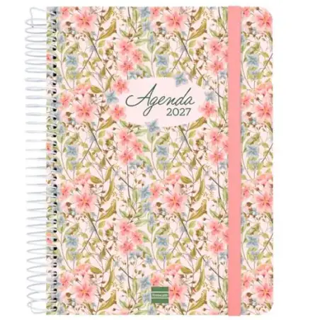 (627100227) FINOCAM AGENDA CLOE ESPIRAL 16M E10-155X212MM SVH TAPA DURA ROSA 2026-2027