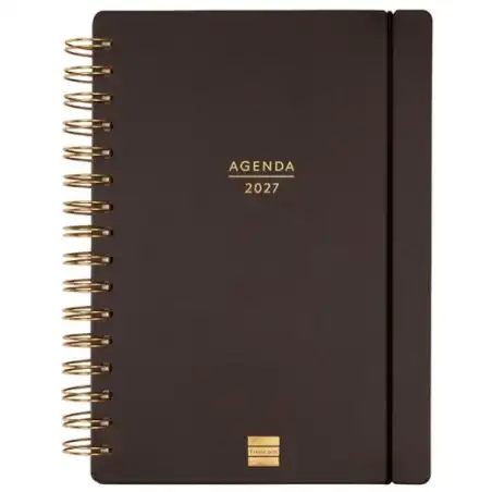 (627400127) FINOCAM AGENDA HAIKU ESPIRAL 16M E10-155X212MM SVH TAPAS CARTÓN SUAVE NEGRO 2026-2027