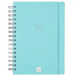 (627400427) FINOCAM AGENDA HAIKU ESPIRAL 16M E10-155X212MM SVH TAPAS CARTÓN SUAVE AZUL 2026-2027
