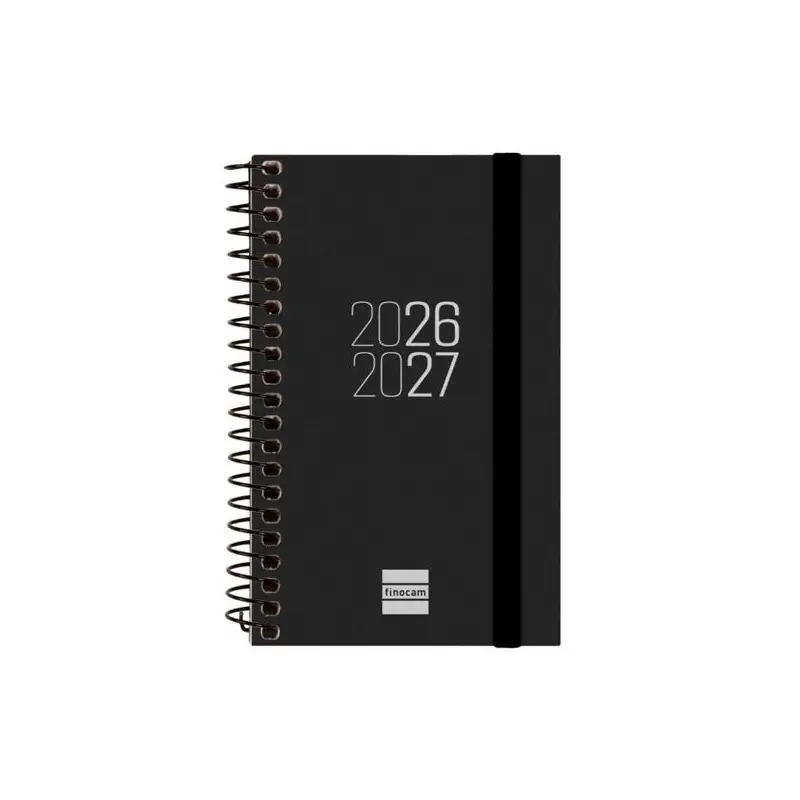 (632006027) FINOCAM AGENDA ESPIR PARA ESTUDIANTES ESPIRAL E3-79X127MM SVH NEGRO CURSO 2026-2027