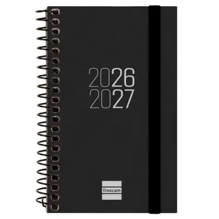 (632006027) FINOCAM AGENDA ESPIR PARA ESTUDIANTES ESPIRAL E3-79X127MM SVH NEGRO CURSO 2026-2027