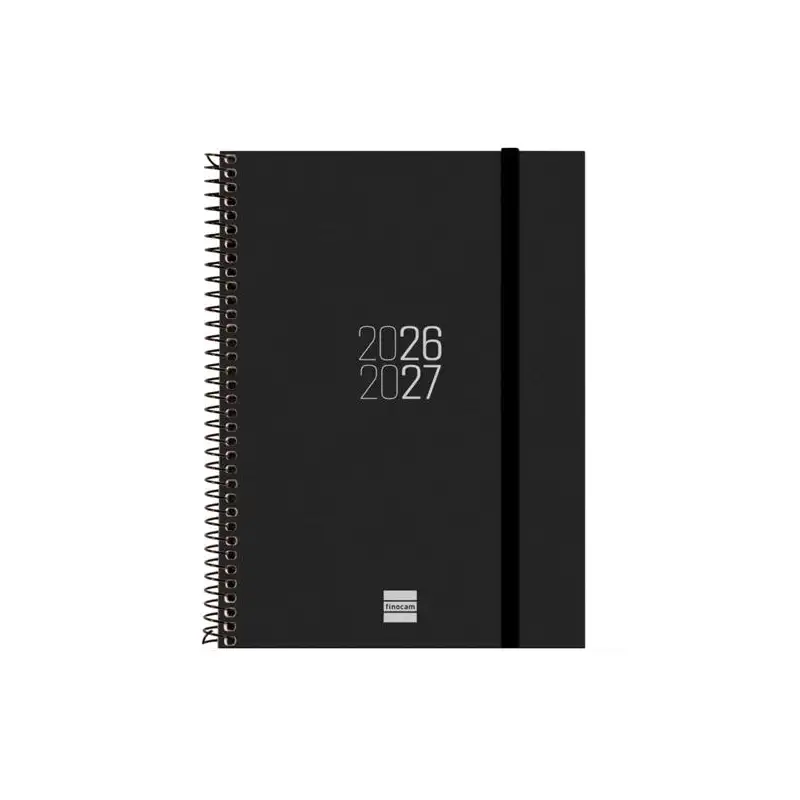 (633086027) FINOCAM AGENDA ESPIR PARA ESTUDIANTES ESPIRAL E10-155X212MM SVH NEGRO CURSO 2026-2027