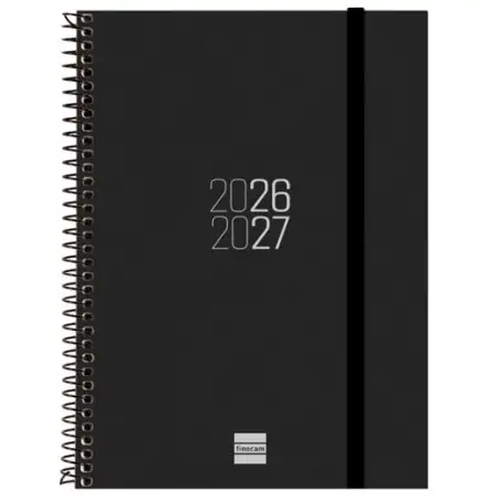 (633086027) FINOCAM AGENDA ESPIR PARA ESTUDIANTES ESPIRAL E10-155X212MM SVH NEGRO CURSO 2026-2027