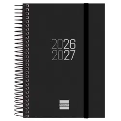 (633366027) FINOCAM AGENDA ESPIR PARA ESTUDIANTES ESPIRAL E8-120X171MM 1DP NEGRO CURSO 2026-2027