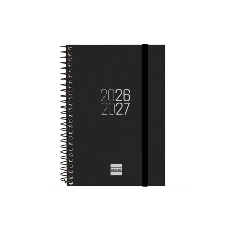 (633486027) FINOCAM AGENDA ESPIR PARA ESTUDIANTES ESPIRAL E8-120X171MM SVH NEGRO CURSO 2026-2027