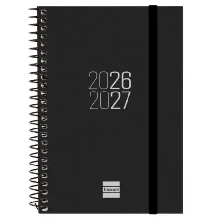 (633486027) FINOCAM AGENDA ESPIR PARA ESTUDIANTES ESPIRAL E8-120X171MM SVH NEGRO CURSO 2026-2027