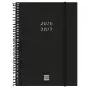 (636240327) FINOCAM AGENDA ESPIRAL 18M E10-155X212MM SVH TAPAS PP NEGRO 2026-2027