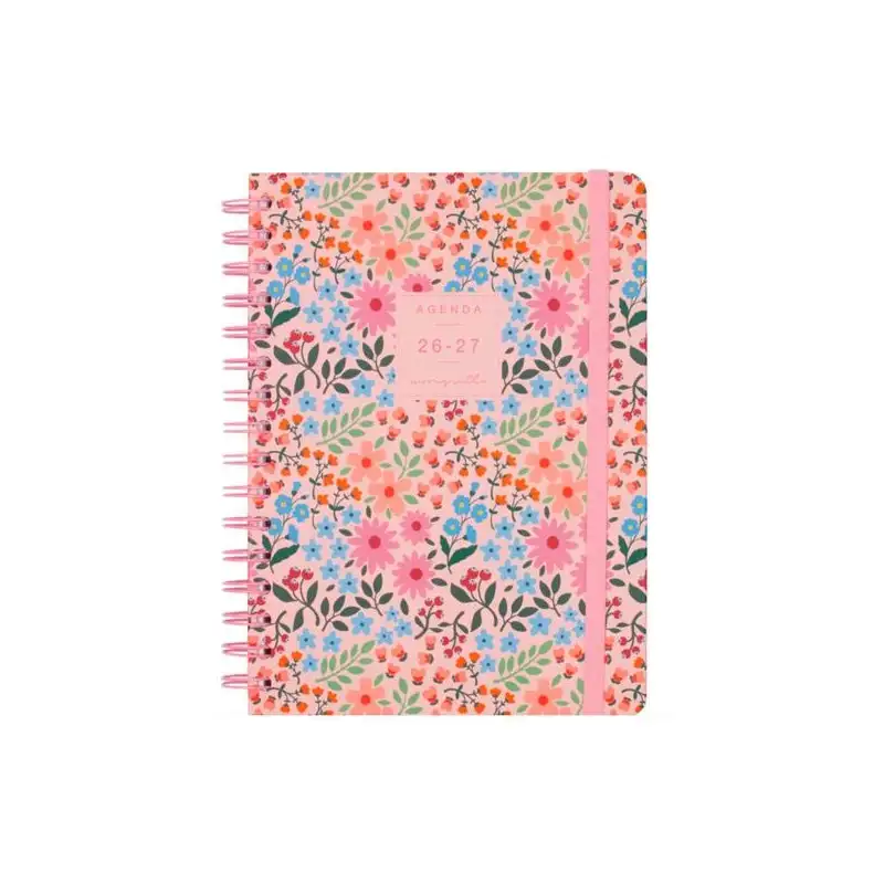 (646010427) FINOCAM AGENDA MONIQUILLA ESPIRAL E10-155X212MM SVH ROSA CURSO 2026-2027