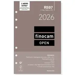 (711600026) FINOCAM RECAMBIO ANUAL AGENDA DE ANILLAS OPEN R597 500-117X181MM 2DP 2026