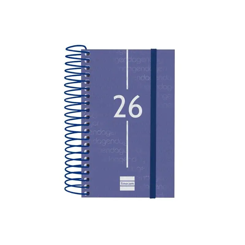 (741081026) FINOCAM AGENDA ESPIRAL YEAR E3-79X127MM 1DP TAPA PP AZUL 2026