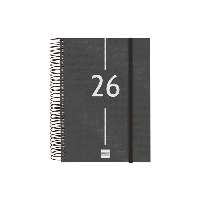(741106026) FINOCAM AGENDA ESPIRAL YEAR E10-155X212MM 1DP TAPA PP NEGRO 2026