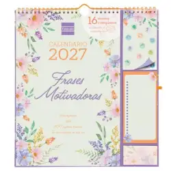 (540220227) FINOCAM CALENDARIO DE PARED PLUS-215X325MM 16 MESES MV NEUTRO FRASES MOTIVADORAS 2026-2027