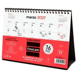 (782000027) FINOCAM CALENDARIO DE SOBREMESA 16 MESES PARA ESCRIBIR S-210X150MM NEUTRO 2026-2027