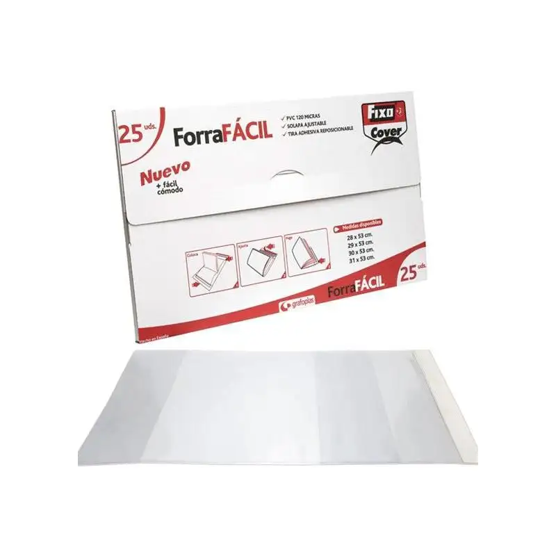 (1009200) FIXO FORRO LIBROS SIN ADHESIVO SOLAPA AJUSTABLE PVC 120 MICRAS 0