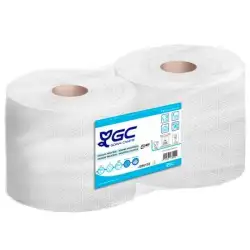(J286103) GC BOBINA INDUSTRIAL GOFRADO CELULOSA 2 CAPAS 1500/450M PACK 2U BLANCO