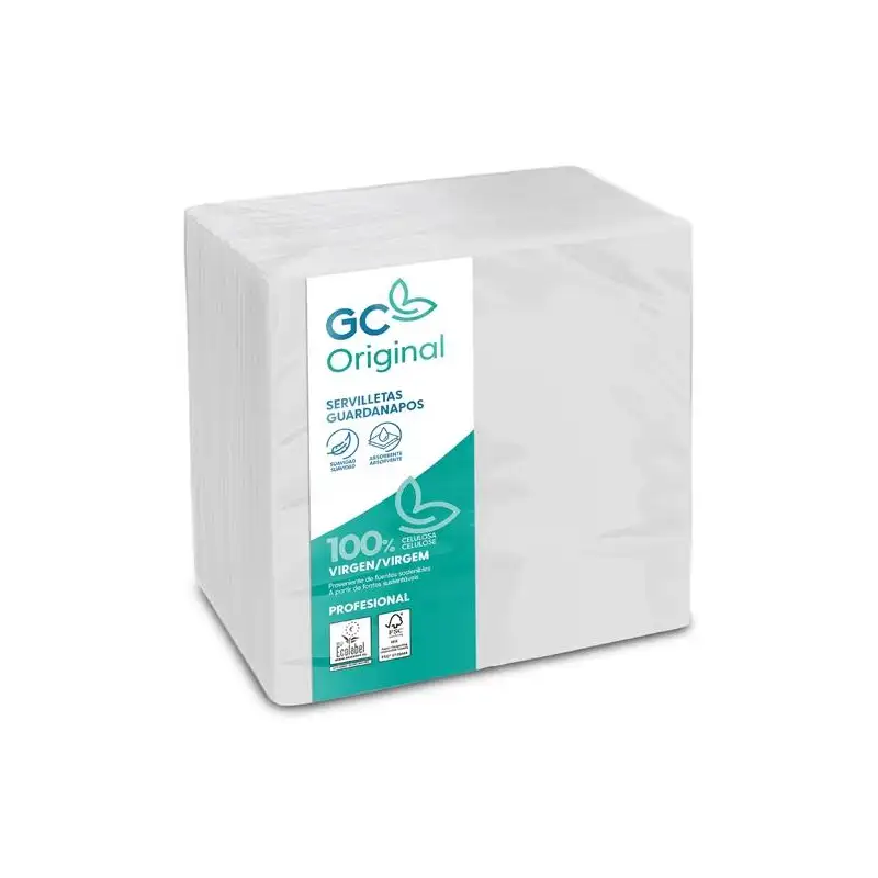 (T221131) GC SERVILLETAS 1 CAPA 30X30 PASTA FSC PACK 100U BLANCO