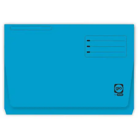 (400040682) GIO SUBCARPETA CON BOLSA Y SOLAPA AZUL INTENSO CARTULINA FOLIO 320GR -25U-