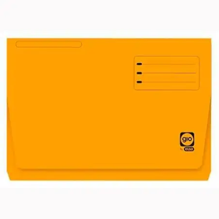 (400040683) GIO SUBCARPETA CON BOLSA Y SOLAPA AMARILLO INTENSO CARTULINA FOLIO 320GR -25U-