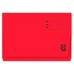 (400040684) GIO SUBCARPETA CON BOLSA Y SOLAPA ROJO INTENSO CARTULINA FOLIO 320GR -25U-