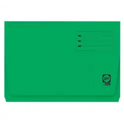 (400040685) GIO SUBCARPETA CON BOLSA Y SOLAPA VERDE INTENSO CARTULINA FOLIO 320GR -25U-