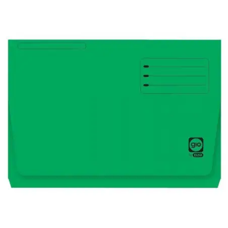 (400040685) GIO SUBCARPETA CON BOLSA Y SOLAPA VERDE INTENSO CARTULINA FOLIO 320GR -25U-