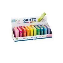 (F233800) GIOTTO HAPPY GOMMA GOMA DE BORRAR LÁPIZ COLORES SURTIDOS EXPOSITOR 40 UD