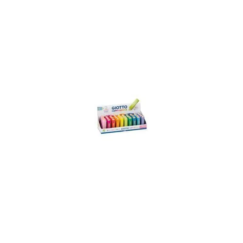 (F233800) GIOTTO HAPPY GOMMA GOMA DE BORRAR LÁPIZ COLORES SURTIDOS EXPOSITOR 40 UD