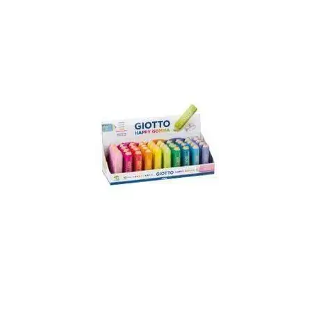 (F233800) GIOTTO HAPPY GOMMA GOMA DE BORRAR LÁPIZ COLORES SURTIDOS EXPOSITOR 40 UD