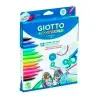 (F494900) GIOTTO ROTULADORES DECOR TEXTIL PERMANENTES COLORES SURTIDOS ESTUCHE 12 UD