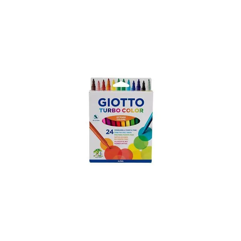 (F417000) GIOTTO ROTULADORES TURBO COLOR SURTIDOS ESTUCHE 24 UD