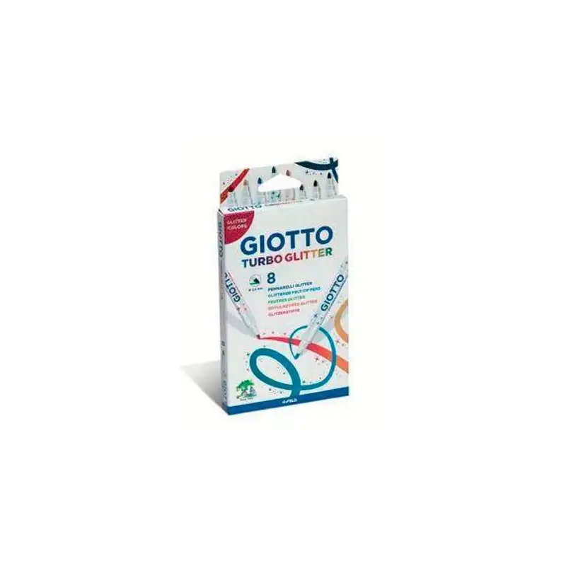 (F425800) GIOTTO ROTULADORES TURBO GLITTER COLORES SURTIDOS ESTUCHE 8 UD