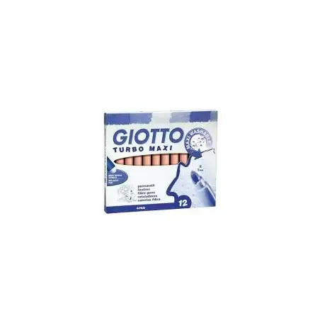 (F456006) GIOTTO ROTULADORES TURBO MAXI ROSA CARNE ESTUCHE 12 UD