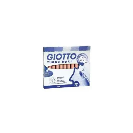 (F456016) GIOTTO ROTULADORES TURBO MAXI MARRON ESTUCHE 12 UD