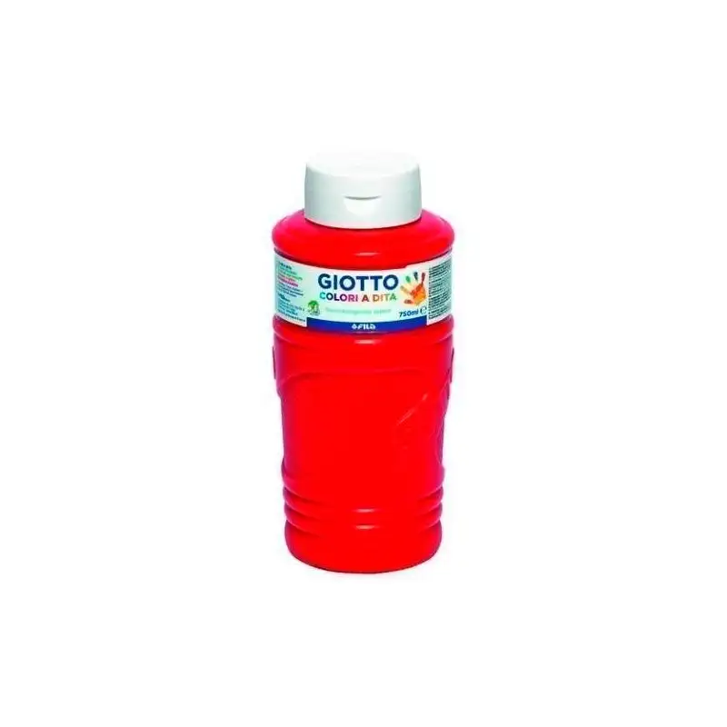 (F472910) GIOTTO PINTURA DE DEDOS DE 750 ML COLOR ROJO