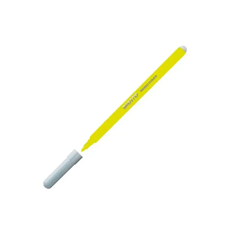 (F485002) GIOTTO ROTULADOR TURBO COLOR AMARILLO CAJA 12 UD