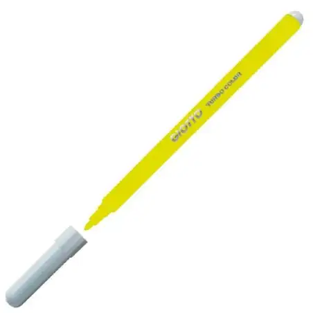 (F485002) GIOTTO ROTULADOR TURBO COLOR AMARILLO CAJA 12 UD