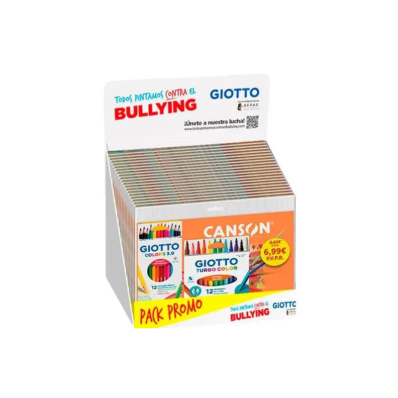 (F51750000) GIOTTO PACK PROMO DIBUJO CONTRA EL BULLING EXPOSITOR 20 UD