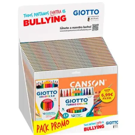 (F51750000) GIOTTO PACK PROMO DIBUJO CONTRA EL BULLING EXPOSITOR 20 UD