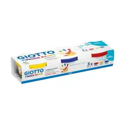 (F530300) GIOTTO PINTURA DE DEDOS DE 100 ML COLORES ESTUCHE DE 3 BOTES