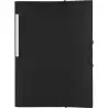 (04800010) GRAFOPLÁS CARPETA CON GOMAS POLIGRAF 3 SOLAPAS FOLIO PP OPACO NEGRO